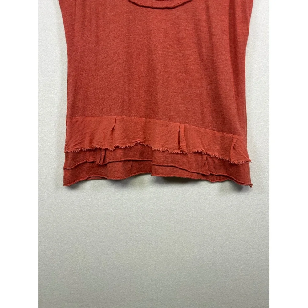 Earthy‎ Boho Banana Republic Women S Terracotta Ruffle Raw Edge Tank Top